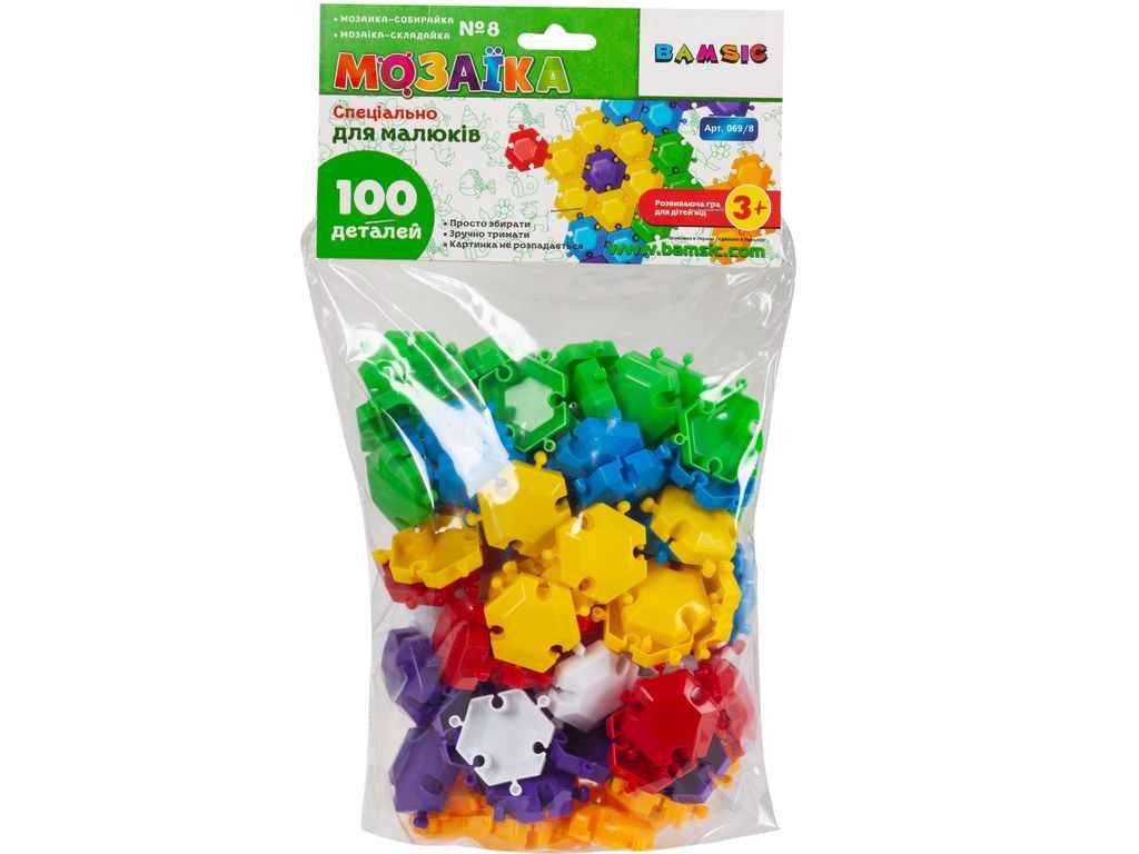 Мозаїка-складайка мала №8 35мм 100дет арт.069/8 ТМ BAMSIC Мозаїка-складайка мала №8 35мм 100дет арт.069/8 ТМ BAMSIC