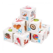 Детский развивающий набор кубиков "Английская азбука" 1325TXK 12 кубиков. Изображение №3