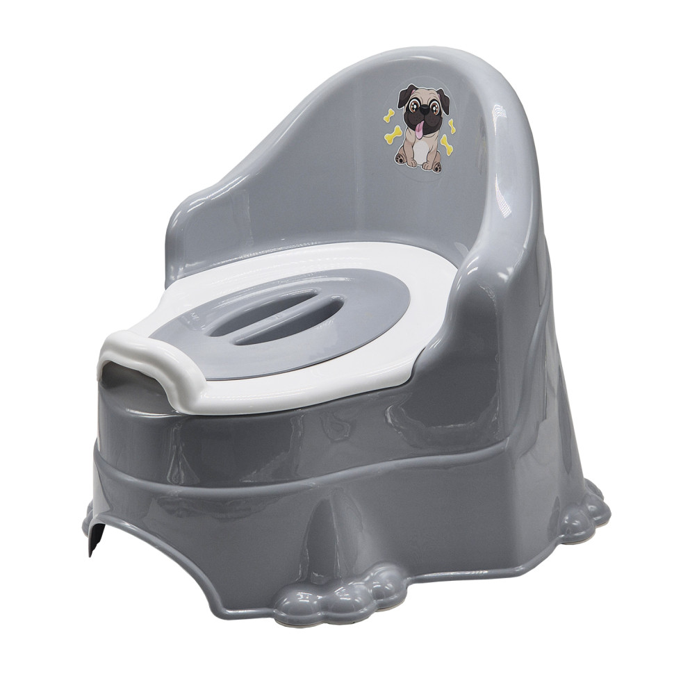 Горщик дитячий з кришкою 5163TXK(Grey) пластик, сірий Горщик дитячий з кришкою 5163TXK(Grey) пластик, сірий