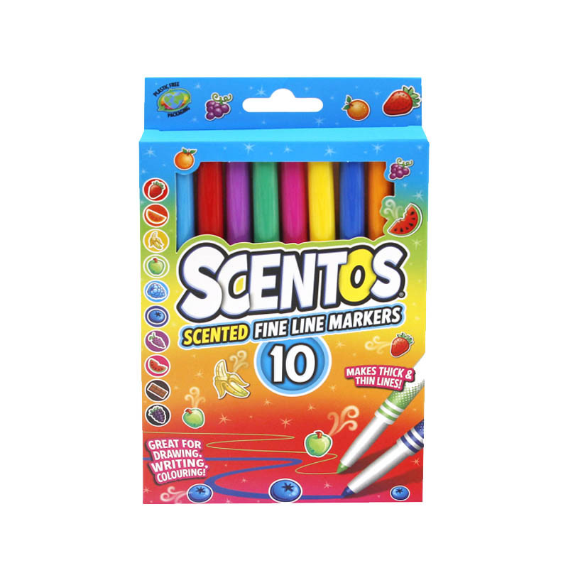 Набір ароматних маркерів з пером для малювання 40720, 10 кольорів Набір ароматних маркерів з пером для малювання 40720, 10 кольорів