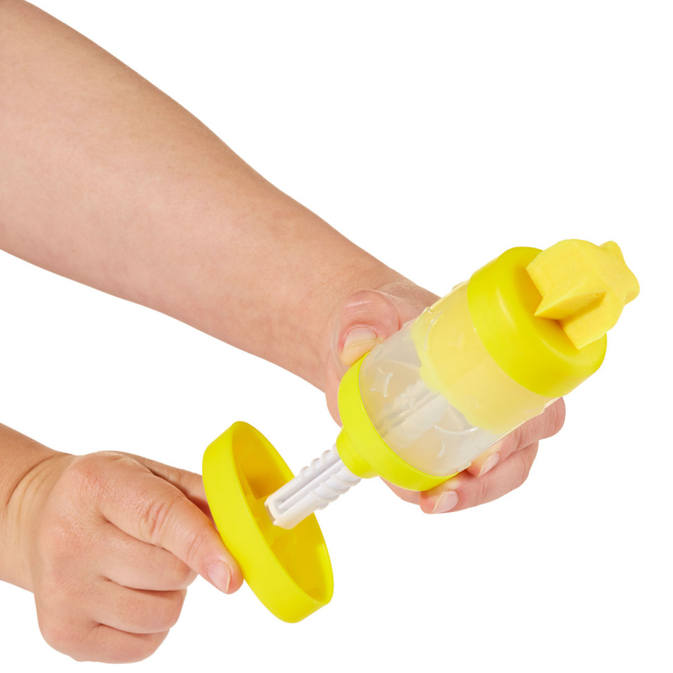 Незастывающая масса для лепки с прессом 595106, 5х6х19 см Желтый Незастывающая масса для лепки с прессом 595106, 5х6х19 см Желтый