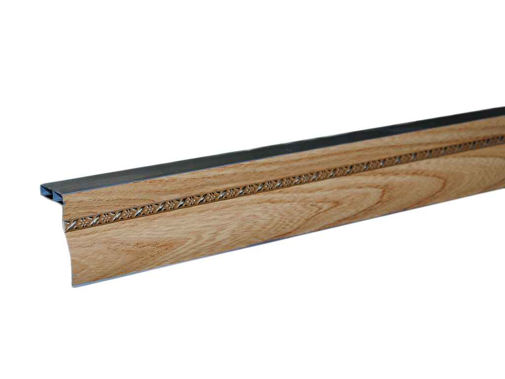 Карниз алюмінієвий 2-рядний плівка з молдингом МАКС Світл. дуб 2м ТМ КАРДИНАЛ Карниз алюмінієвий 2-рядний плівка з молдингом МАКС Світл. дуб 2м ТМ КАРДИНАЛ