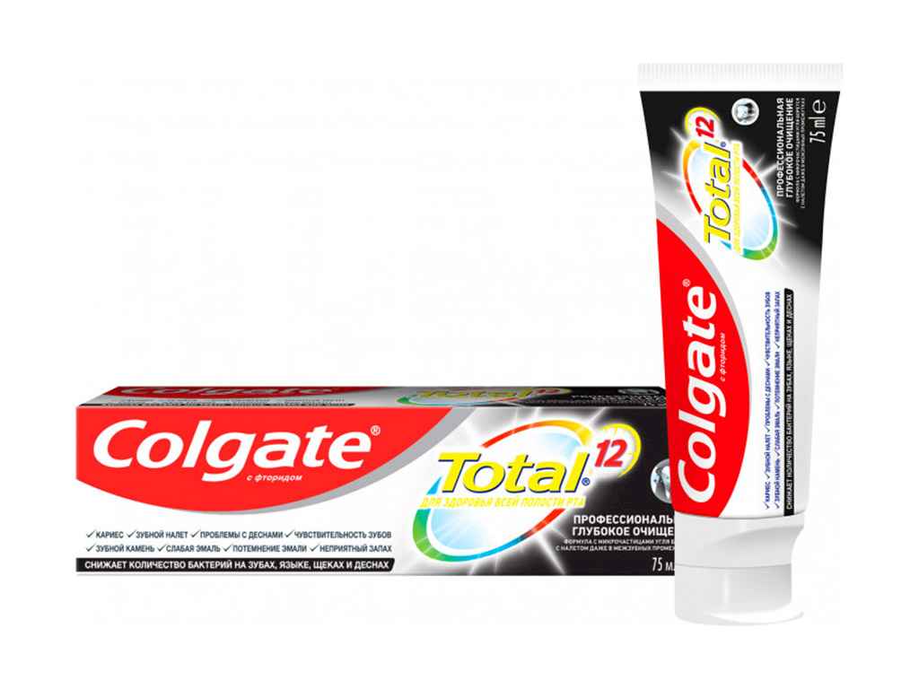 Зубна паста Colgate Total 12 Глибоке очищення 75 мл ТМ Colgate Зубна паста Colgate Total 12 Глибоке очищення 75 мл ТМ Colgate