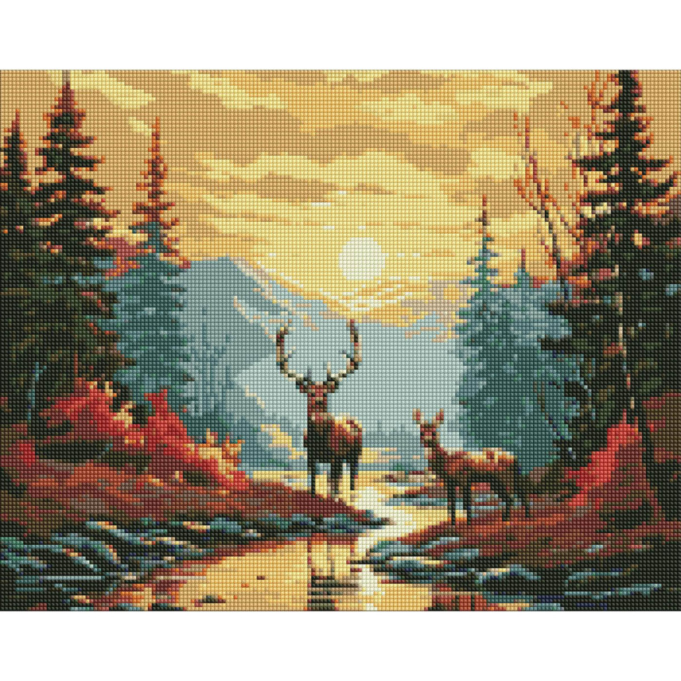 Алмазна мозаїка "Витончені олені" AMO7870, 40х50 см Алмазна мозаїка "Витончені олені" AMO7870, 40х50 см