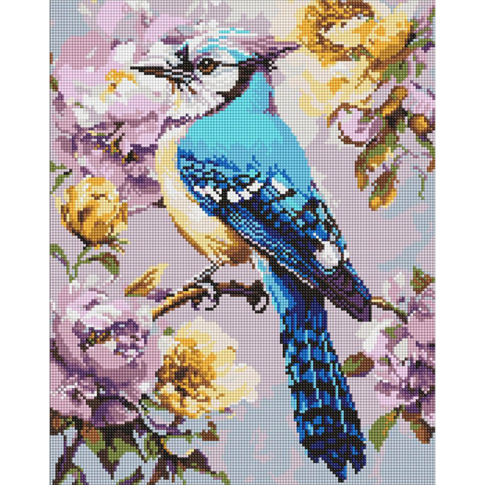 Алмазна мозаїка "Сойка в півоніях" AMO8294, 40х50 см Алмазна мозаїка "Сойка в півоніях" AMO8294, 40х50 см