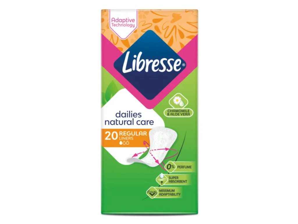 Прокладки щоденні 20 шт (Natural Pantyliners Normal) ТМ LIBRESSE Прокладки щоденні 20 шт (Natural Pantyliners Normal) ТМ LIBRESSE