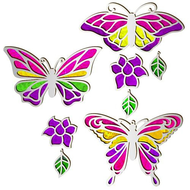 Набір для вітражного живопису за номерами Арт Вітраж "Яскраві Метелики" FDSGK-02 Набір для вітражного живопису за номерами Арт Вітраж "Яскраві Метелики" FDSGK-02