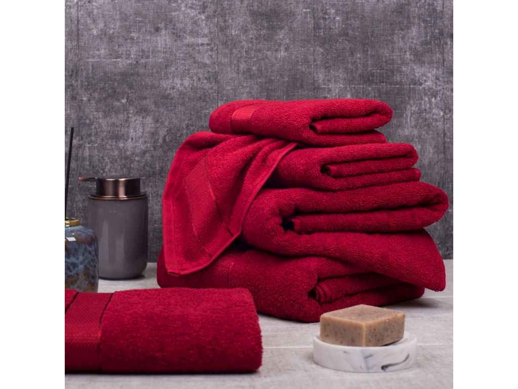 Рушник 40*70 бордовий махровий (бордюр САТИН) ТМ AISHA Рушник 40*70 бордовий махровий (бордюр САТИН) ТМ AISHA