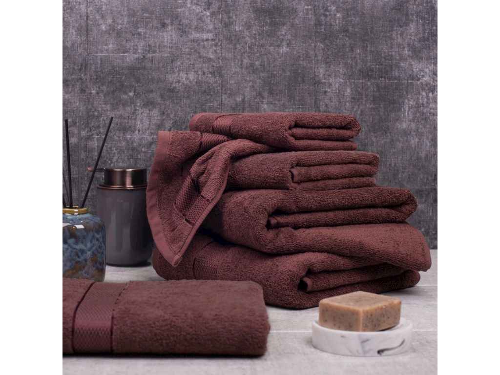 Рушник 40*70 коричневий махровий (бордюр САТИН) ТМ AISHA Рушник 40*70 коричневий махровий (бордюр САТИН) ТМ AISHA