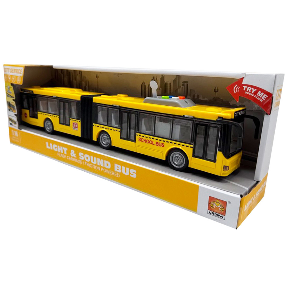 Детский игрушечный Автобус WY913A, световые и звуковые эффекты Детский игрушечный Автобус WY913A, световые и звуковые эффекты