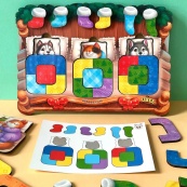 Дерев'яний сортер "Тварини в ліжечку" PSD302 (ПСД302). Зображення №2 Дерев'яний сортер "Тварини в ліжечку" PSD302 (ПСД302). Зображення №2