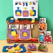 Дерев'яний сортер "Тварини в ліжечку" PSD302 (ПСД302). Зображення №5 Дерев'яний сортер "Тварини в ліжечку" PSD302 (ПСД302). Зображення №5