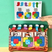 Дерев'яний сортер "Тварини в ліжечку" PSD302 (ПСД302). Зображення №6 Дерев'яний сортер "Тварини в ліжечку" PSD302 (ПСД302). Зображення №6