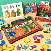 Дерев'яний сортер "Тварини в ліжечку" PSD302 (ПСД302). Зображення №7 Дерев'яний сортер "Тварини в ліжечку" PSD302 (ПСД302). Зображення №7