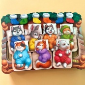 Дерев'яний сортер "Тварини в ліжечку" PSD302 (ПСД302). Зображення №9 Дерев'яний сортер "Тварини в ліжечку" PSD302 (ПСД302). Зображення №9