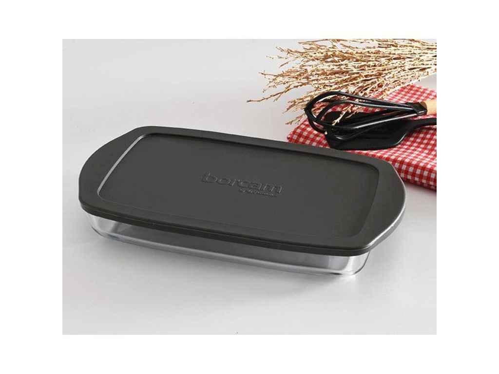 Форма для запікання 1,95л з сірою кришкою 34х19см, h=5см BORCAM (под.уп.) ТМ PASABAHCE Форма для запікання 1,95л з сірою кришкою 34х19см, h=5см BORCAM (под.уп.) ТМ PASABAHCE