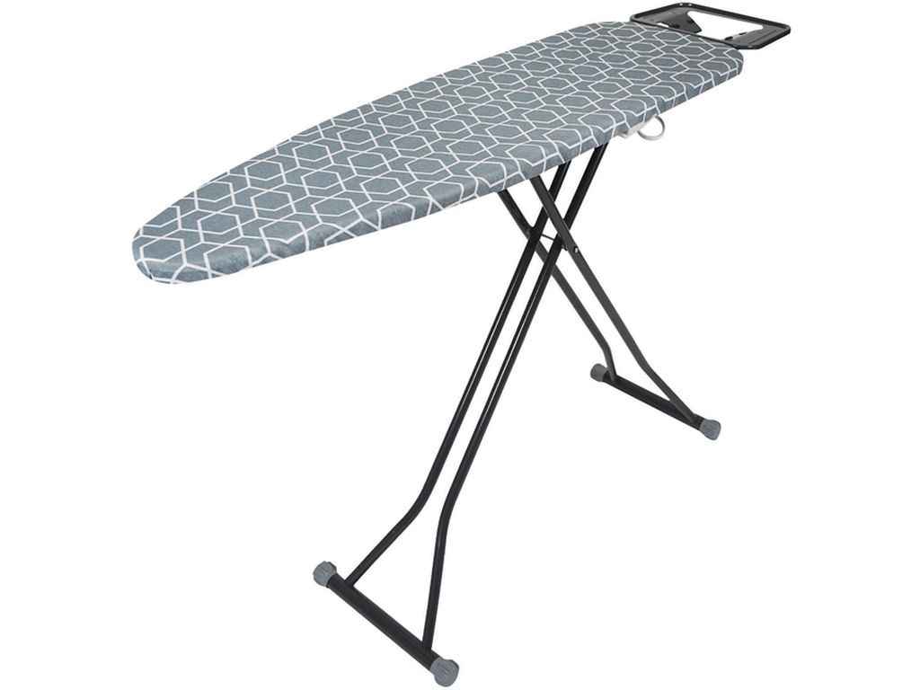 Дошка прасувальна ALPINE PLUS 33*110см моноблок з розеткоюи абстракція сіра ТМ EUROHOME Дошка прасувальна ALPINE PLUS 33*110см моноблок з розеткоюи абстракція сіра ТМ EUROHOME