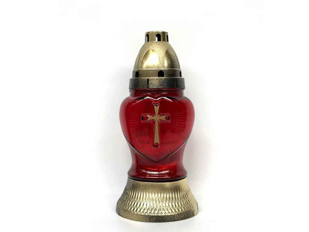 Лампадка Скло Сердечко червоне 19см (14шт/уп) 275 ТМ BISPOL Лампадка Скло Сердечко червоне 19см (14шт/уп) 275 ТМ BISPOL