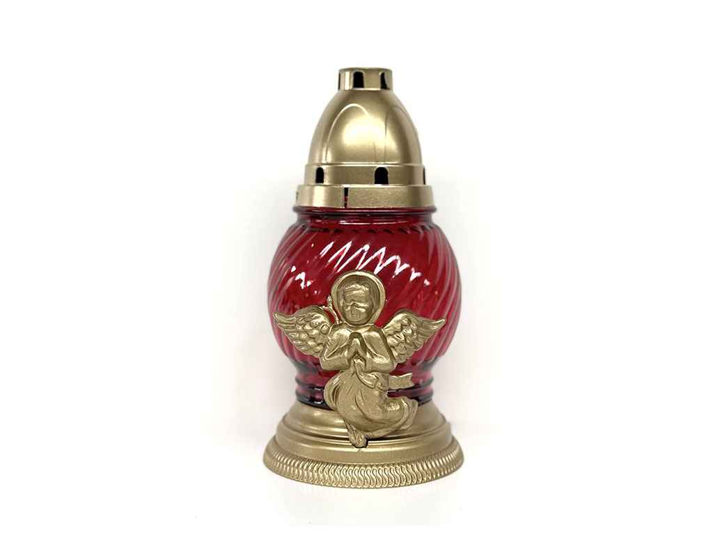 Лампадка Скло Янгол золотий 20см (9шт/уп) RiNi 402 ТМ BISPOL Лампадка Скло Янгол золотий 20см (9шт/уп) RiNi 402 ТМ BISPOL