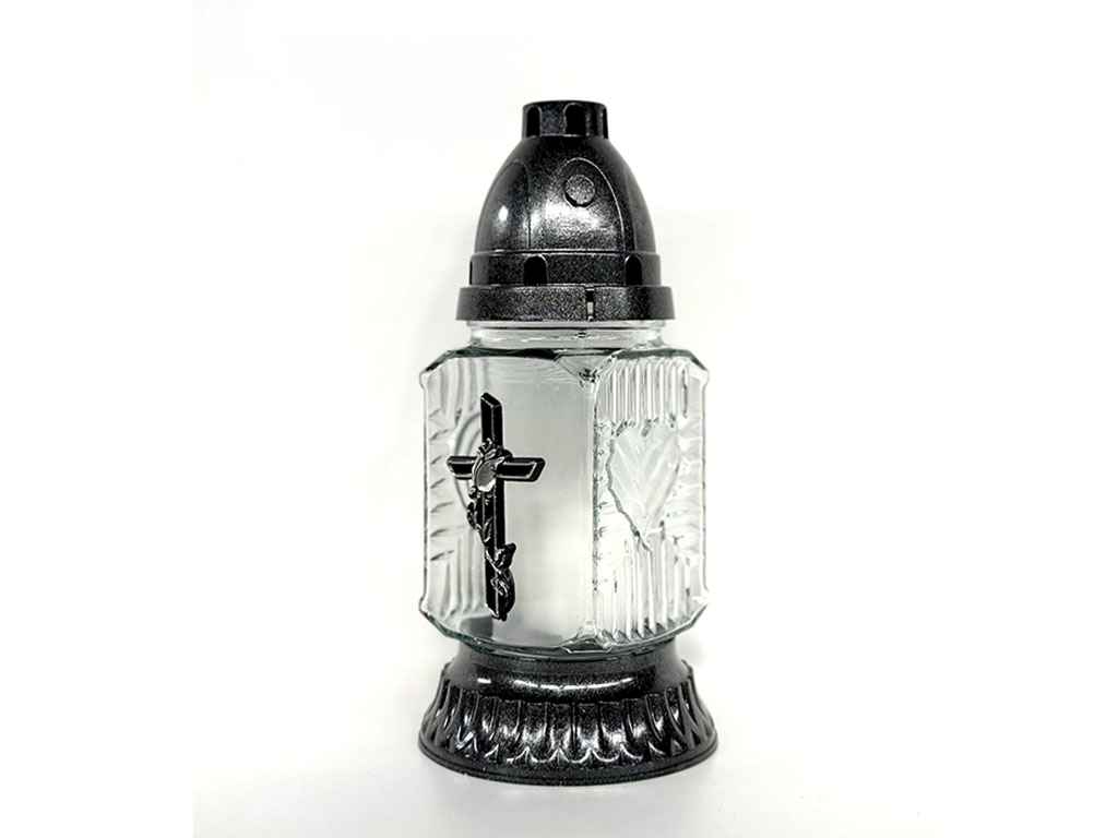 Лампадка Скло Хрест прозорий 22см (11шт/уп) RiNi 432 ТМ BISPOL Лампадка Скло Хрест прозорий 22см (11шт/уп) RiNi 432 ТМ BISPOL