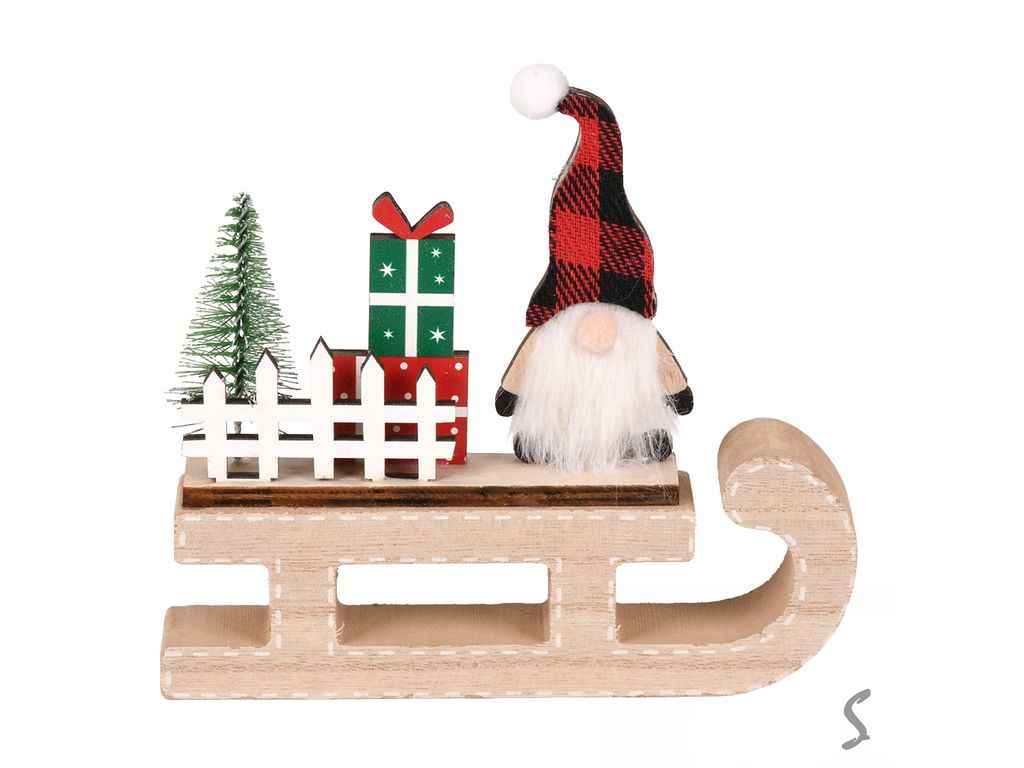 Декор новорічний 14*15см Gnome R33786 ТМ STENSON Декор новорічний 14*15см Gnome R33786 ТМ STENSON