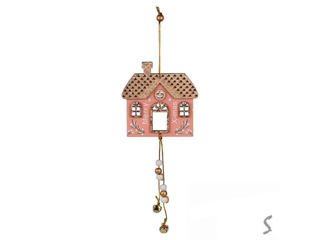 Декор новорічний 11см House R33756 ТМ STENSON Декор новорічний 11см House R33756 ТМ STENSON