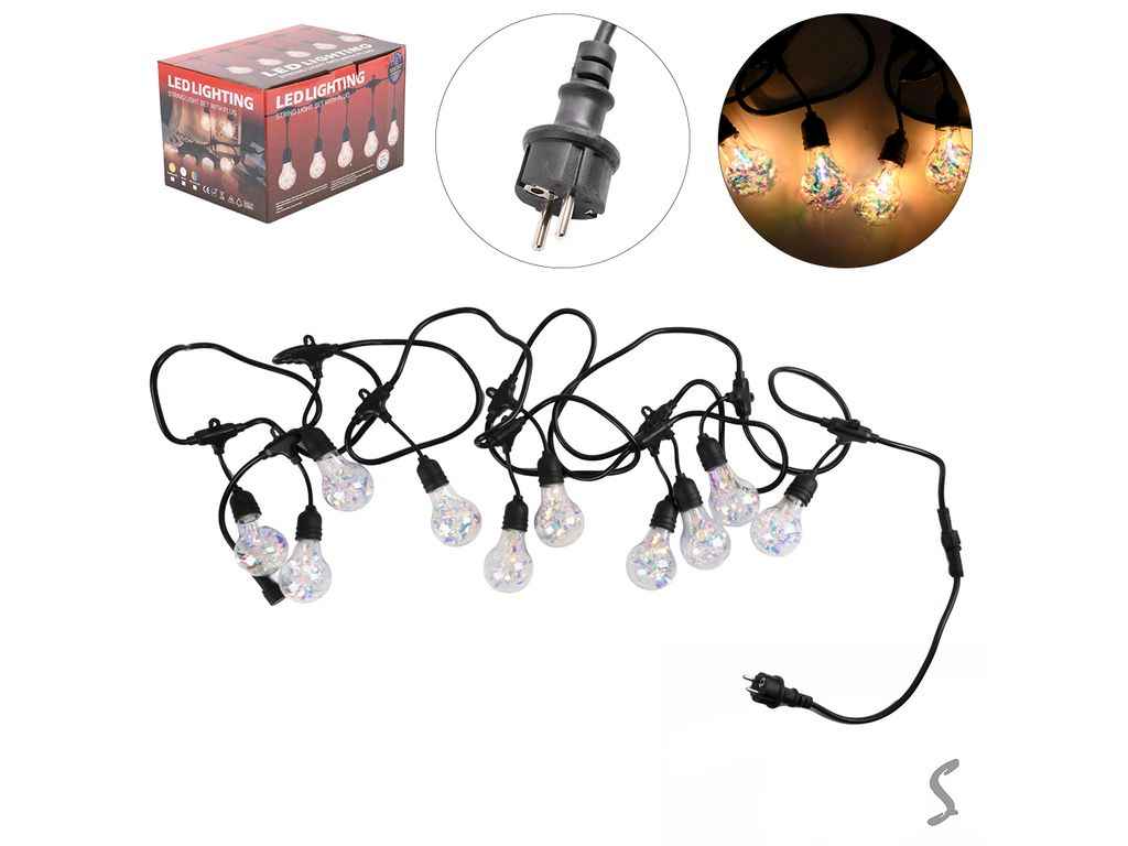 Гірлянда 10LED 5м світлодіодна зовнішня Лампочки голограма R95901 ТМ STENSON Гірлянда 10LED 5м світлодіодна зовнішня Лампочки голограма R95901 ТМ STENSON