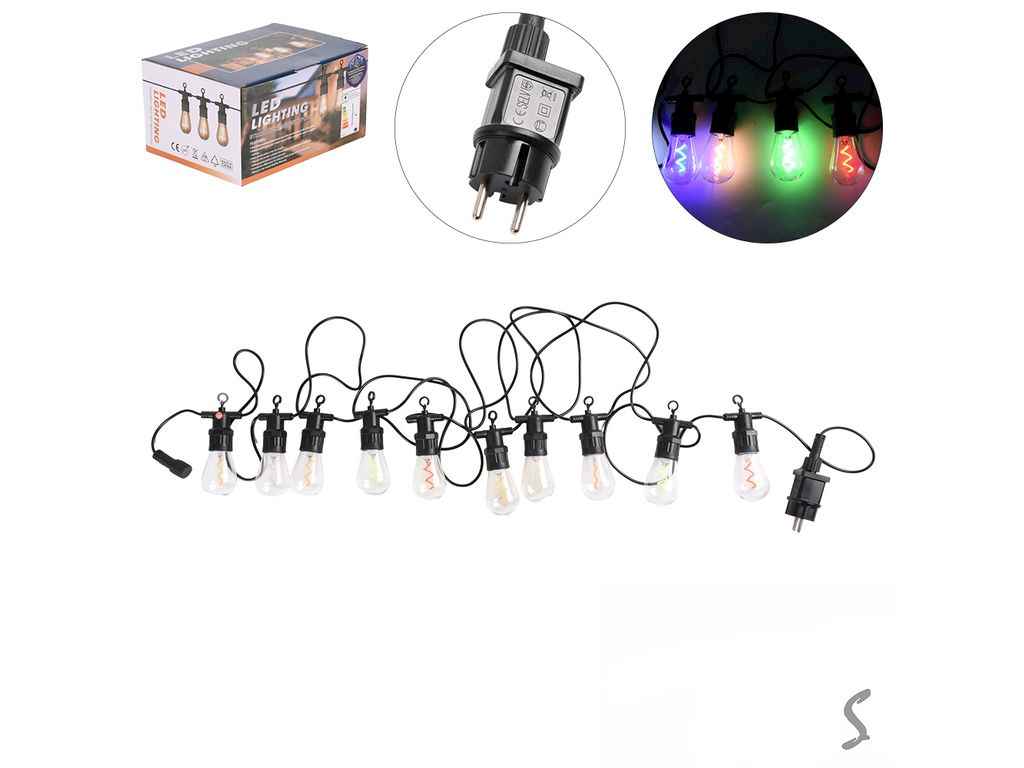 Гірлянда 10LED 5м світлодіодна зовнішня Лампочки спіраль R95899 ТМ STENSON Гірлянда 10LED 5м світлодіодна зовнішня Лампочки спіраль R95899 ТМ STENSON