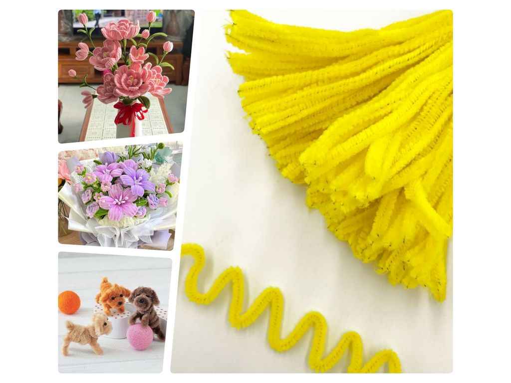 Дріт синельний 30см 5мм Пухнастий 98-100шт/уп Жовтий (СИНЕЛЬ-ЖОВТИЙ) ТМ КИТАЙ Дріт синельний 30см 5мм Пухнастий 98-100шт/уп Жовтий (СИНЕЛЬ-ЖОВТИЙ) ТМ КИТАЙ