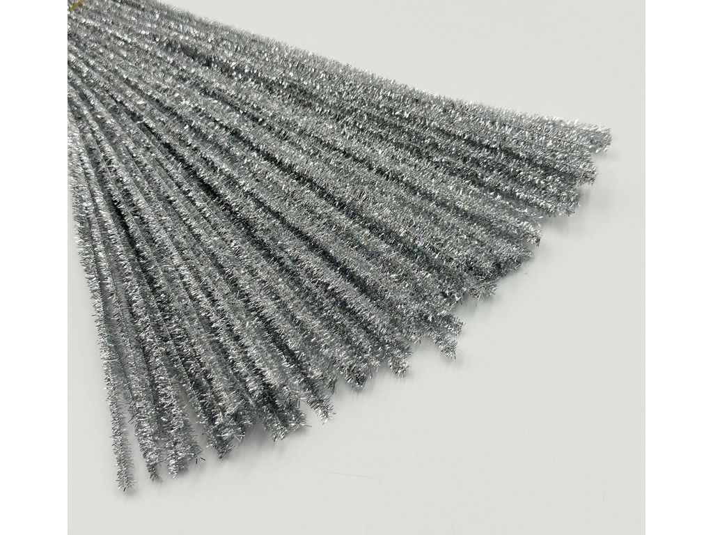 Дріт синельний 30см 5мм Люрексовий 95-100шт/уп Срібний (.к.ЛЮРеКС-Срібло) ТМ КИТАЙ Дріт синельний 30см 5мм Люрексовий 95-100шт/уп Срібний (.к.ЛЮРеКС-Срібло) ТМ КИТАЙ