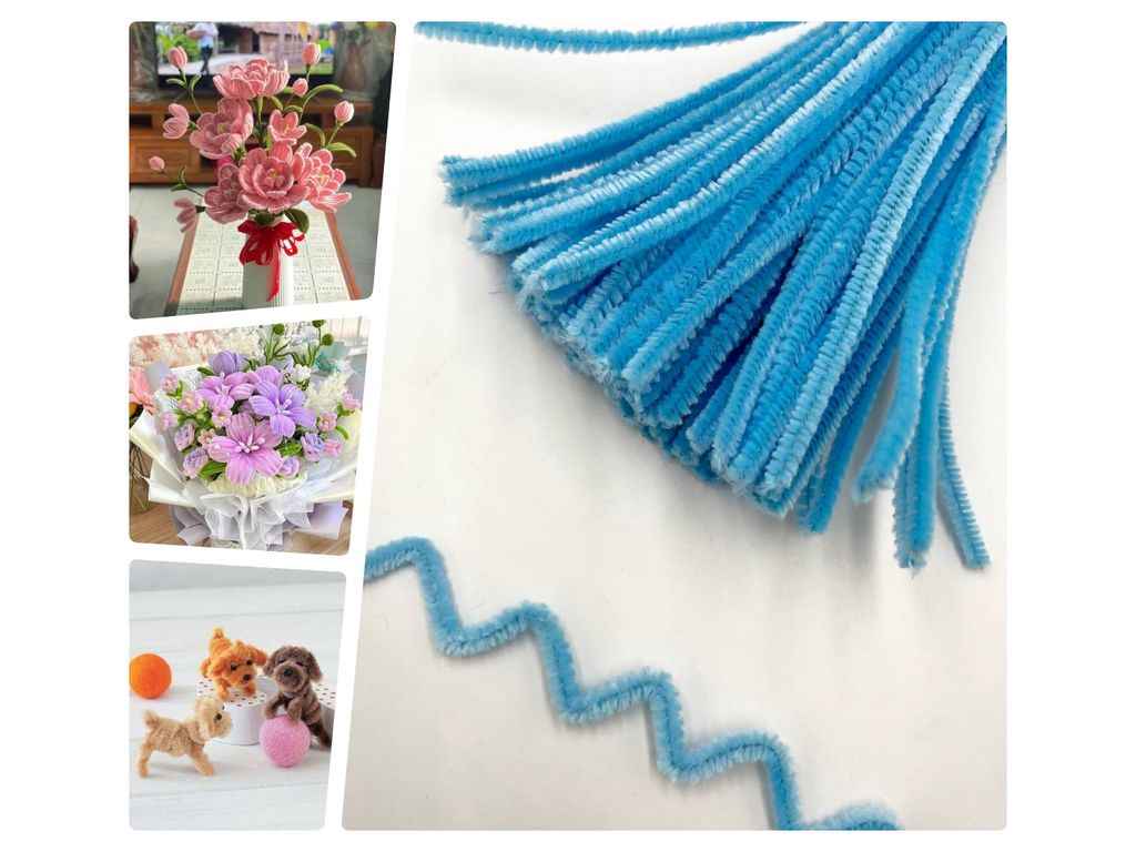 Синельний дріт 98-100шт/уп Блакитний ТМ КИТАЙ Синельний дріт 98-100шт/уп Блакитний ТМ КИТАЙ