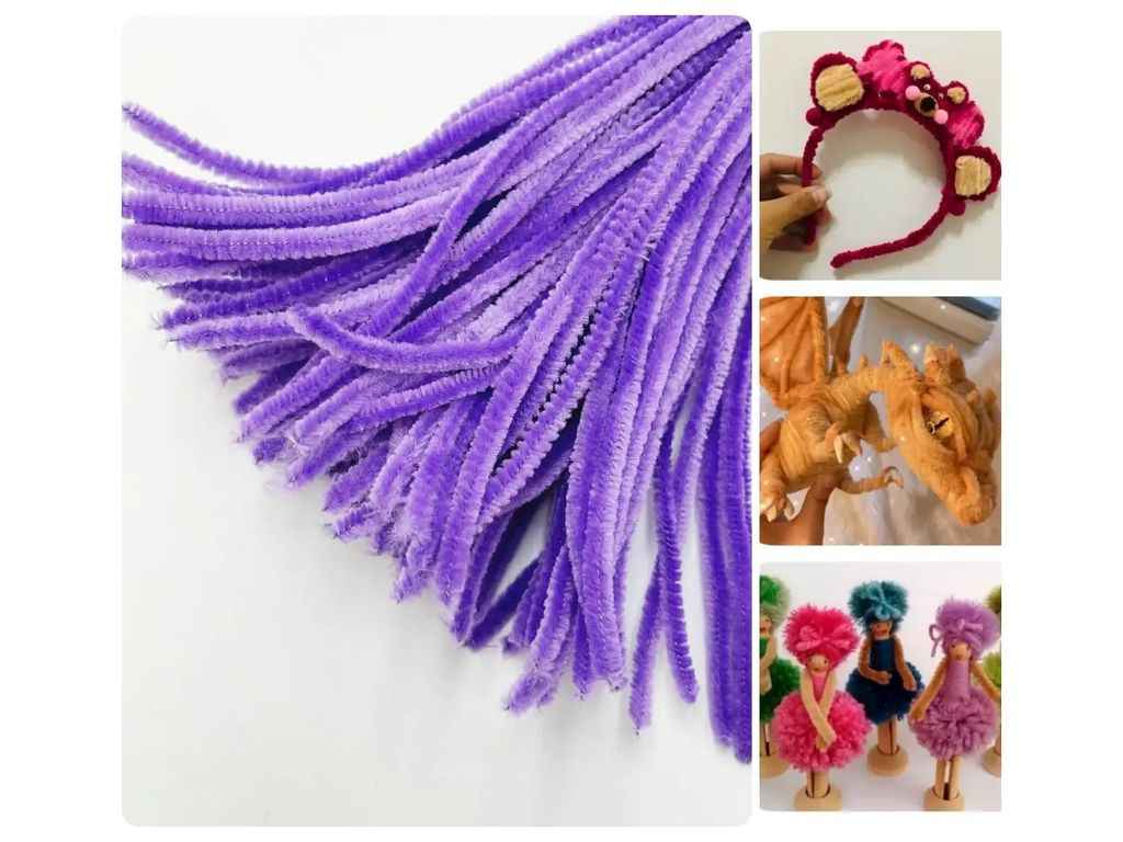 Синельний дріт 98-100шт/уп Бузковий ТМ КИТАЙ Синельний дріт 98-100шт/уп Бузковий ТМ КИТАЙ