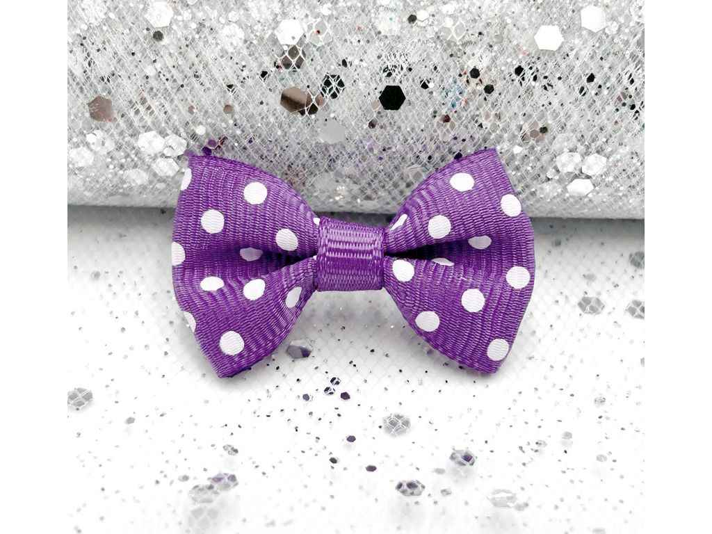 Подарункові бантики 3,5*2см фіолетовий 10пр з принтом Крапинка арт.БХ-229 ТМ КИТАЙ Подарункові бантики 3,5*2см фіолетовий 10пр з принтом Крапинка арт.БХ-229 ТМ КИТАЙ