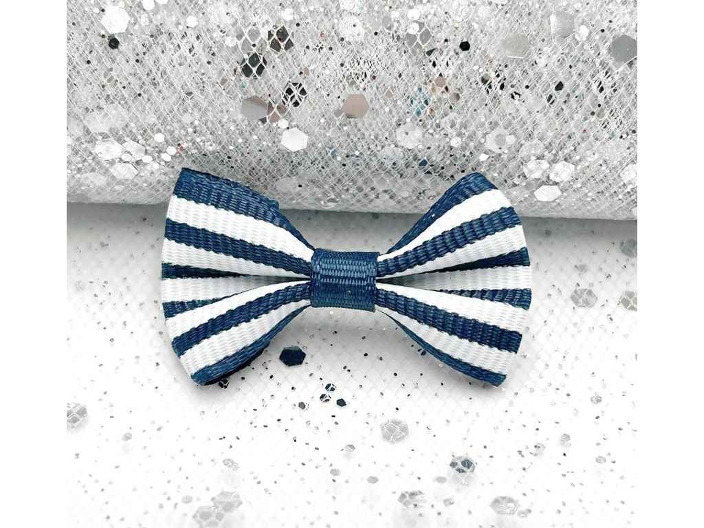 Подарункові бантики 3,5*2см синій 10пр з принтом Смуга арт.БХ-220 ТМ КИТАЙ Подарункові бантики 3,5*2см синій 10пр з принтом Смуга арт.БХ-220 ТМ КИТАЙ