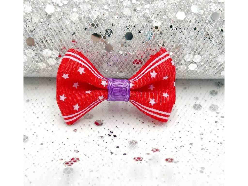 Подарункові бантики 3,5*2см червоний 10пр з принтом Зірки арт.БХ-224 ТМ КИТАЙ Подарункові бантики 3,5*2см червоний 10пр з принтом Зірки арт.БХ-224 ТМ КИТАЙ