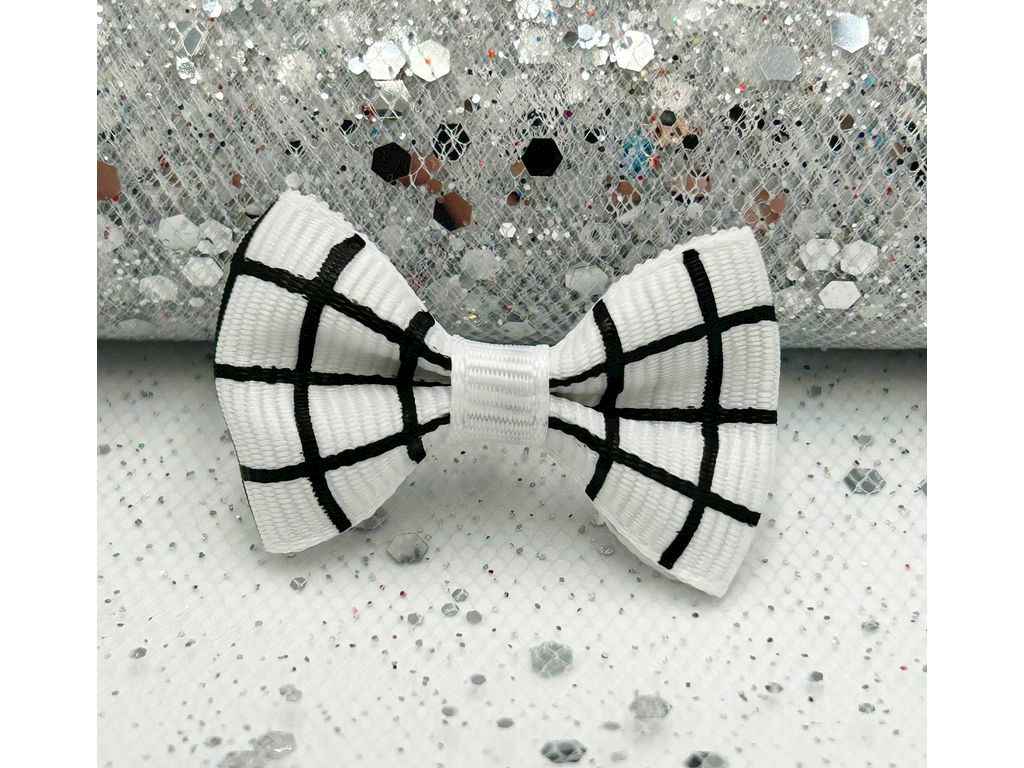 Подарункові бантики 3,5*2см білий 10пр з принтом Клітка арт.БХ-235 ТМ КИТАЙ Подарункові бантики 3,5*2см білий 10пр з принтом Клітка арт.БХ-235 ТМ КИТАЙ