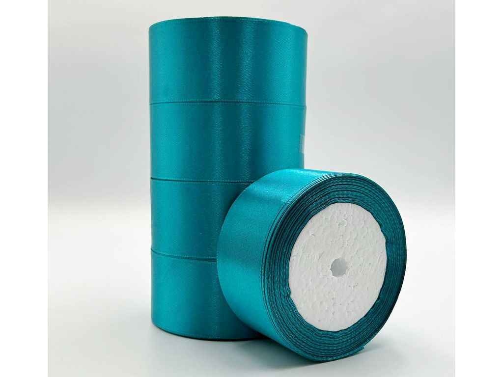 Стрічка атласна 4см * 23м бірюзовий арт.АБ-663 ТМ КИТАЙ Стрічка атласна 4см * 23м бірюзовий арт.АБ-663 ТМ КИТАЙ