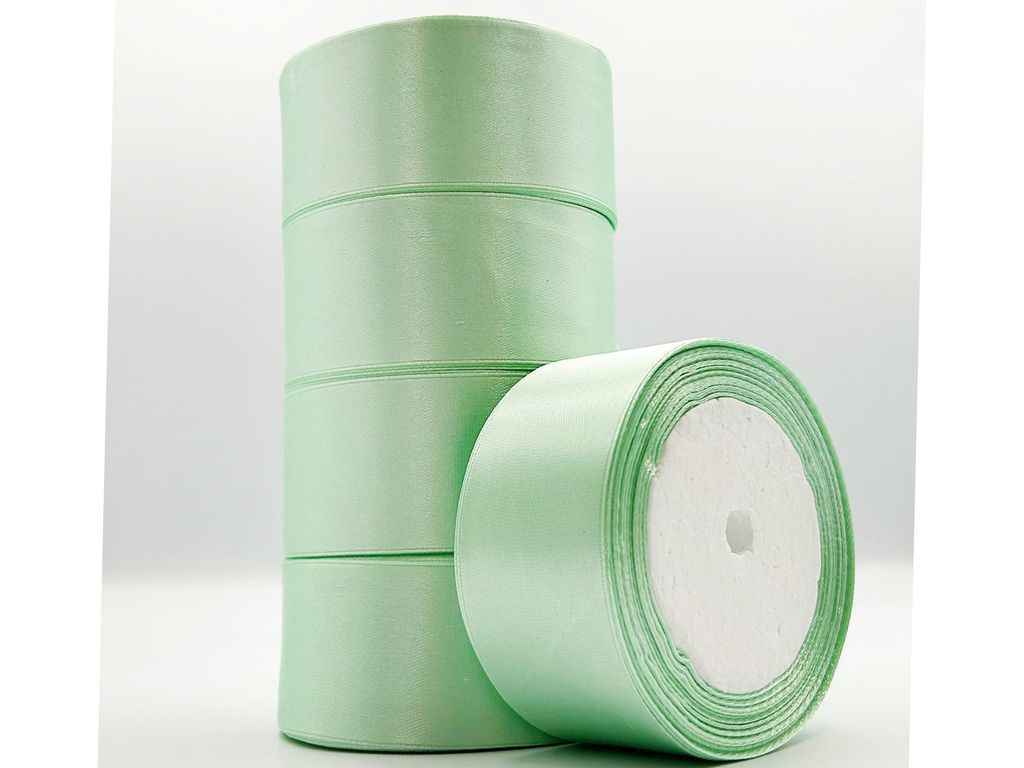 Стрічка атласна 4см * 23м мятний арт.АБ-445 ТМ КИТАЙ Стрічка атласна 4см * 23м мятний арт.АБ-445 ТМ КИТАЙ