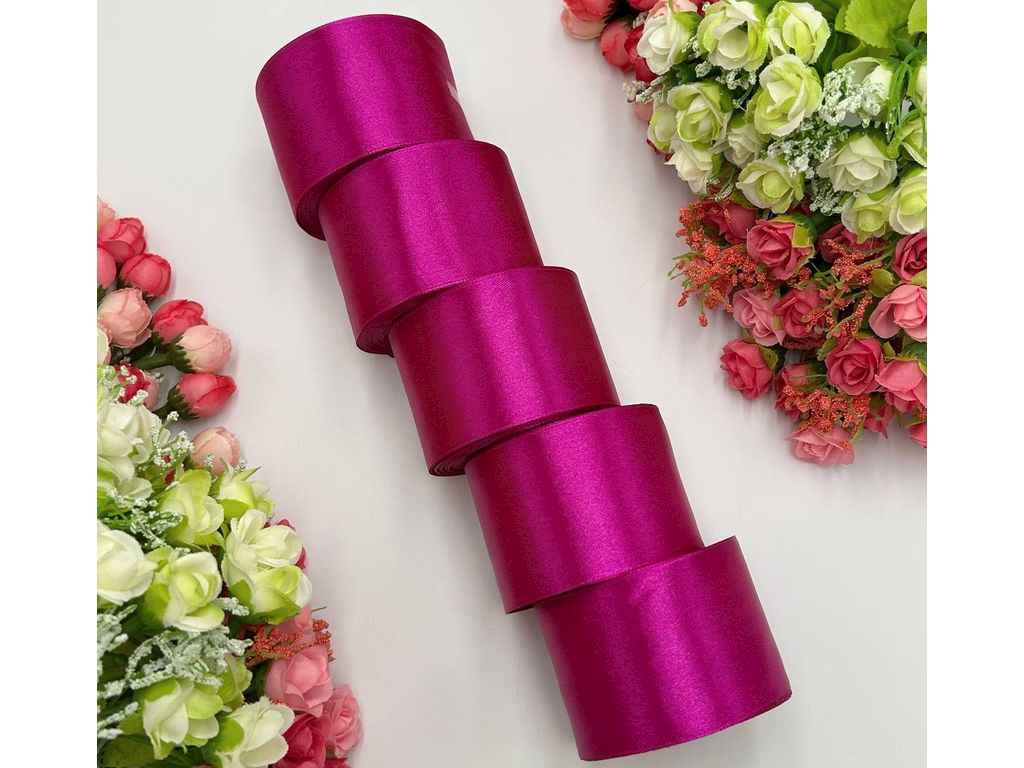 Стрічка атласна 5см * 23м маджента арт.АБ-534 ТМ КИТАЙ Стрічка атласна 5см * 23м маджента арт.АБ-534 ТМ КИТАЙ