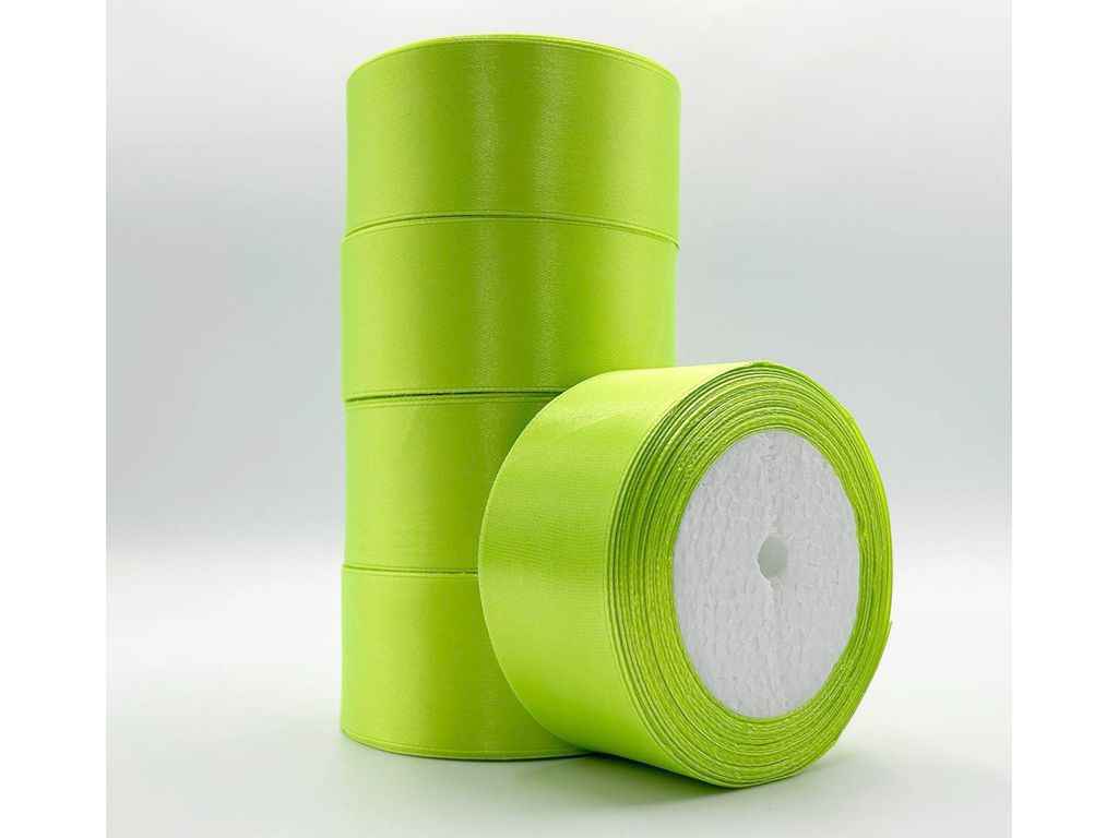 Стрічка атласна 4см * 23м салатовый неон арт.АБ-649 ТМ КИТАЙ Стрічка атласна 4см * 23м салатовый неон арт.АБ-649 ТМ КИТАЙ