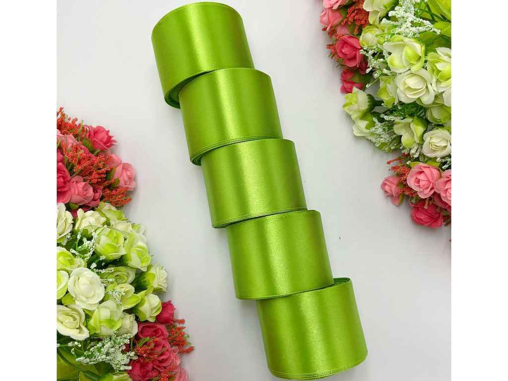 Стрічка атласна 5см * 23м фісташковий арт.АБ-531 ТМ КИТАЙ Стрічка атласна 5см * 23м фісташковий арт.АБ-531 ТМ КИТАЙ