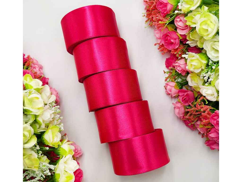 Стрічка атласна 4см * 23м малиновий неон арт.АБ-430 ТМ КИТАЙ Стрічка атласна 4см * 23м малиновий неон арт.АБ-430 ТМ КИТАЙ