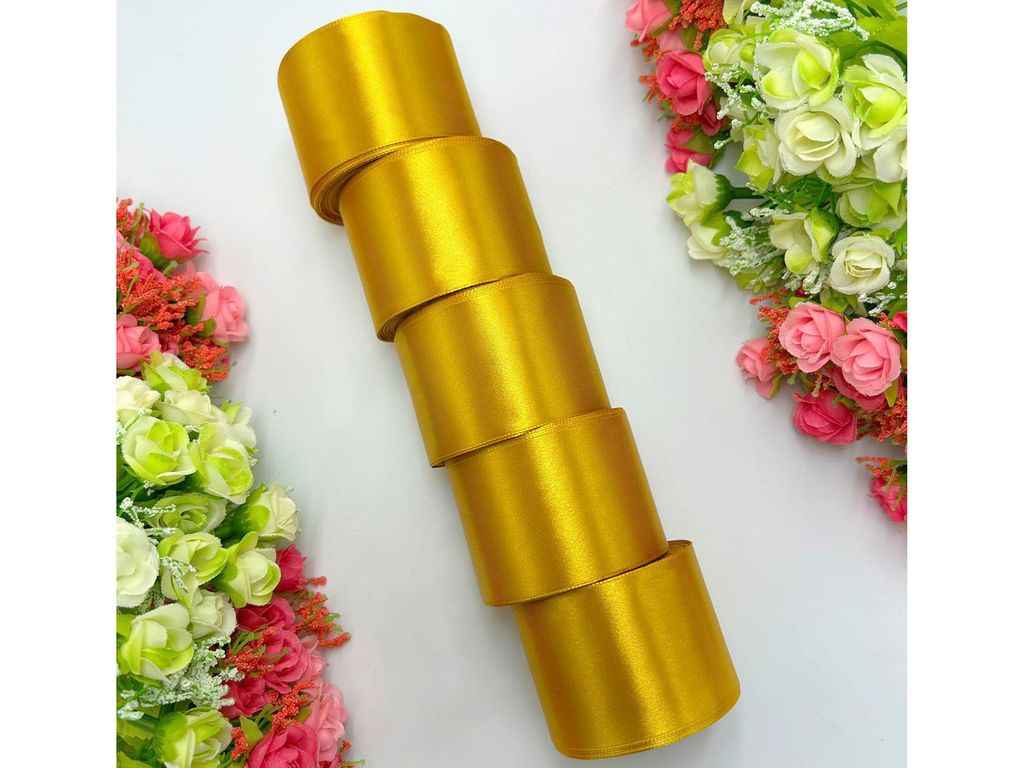 Стрічка атласна 5см * 23м золотий арт.АБ-507 ТМ КИТАЙ Стрічка атласна 5см * 23м золотий арт.АБ-507 ТМ КИТАЙ