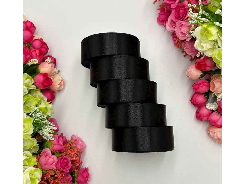 Стрічка атласна 2,5см * 23м чорний арт.АБ-311 ТМ КИТАЙ Стрічка атласна 2,5см * 23м чорний арт.АБ-311 ТМ КИТАЙ