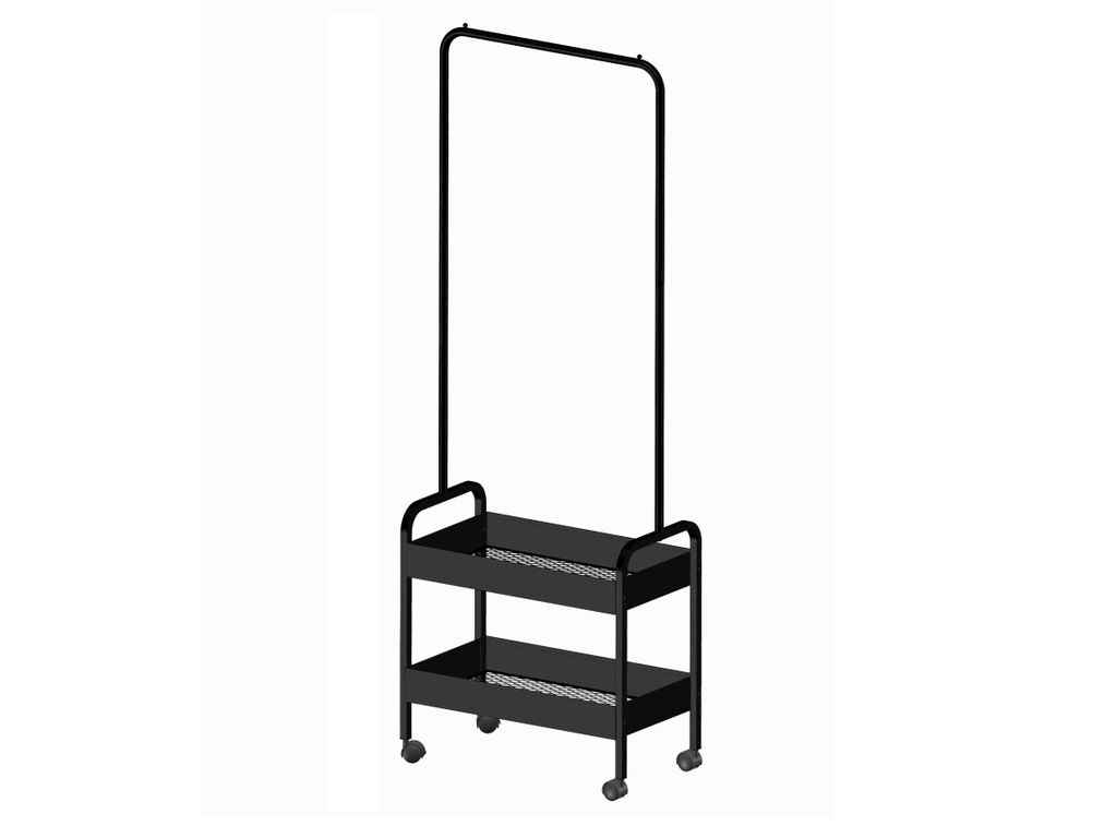 Вішалка 38*26*88см металпластик пересувна для одягу ТМECO FABRIC Вішалка 38*26*88см металпластик пересувна для одягу ТМECO FABRIC