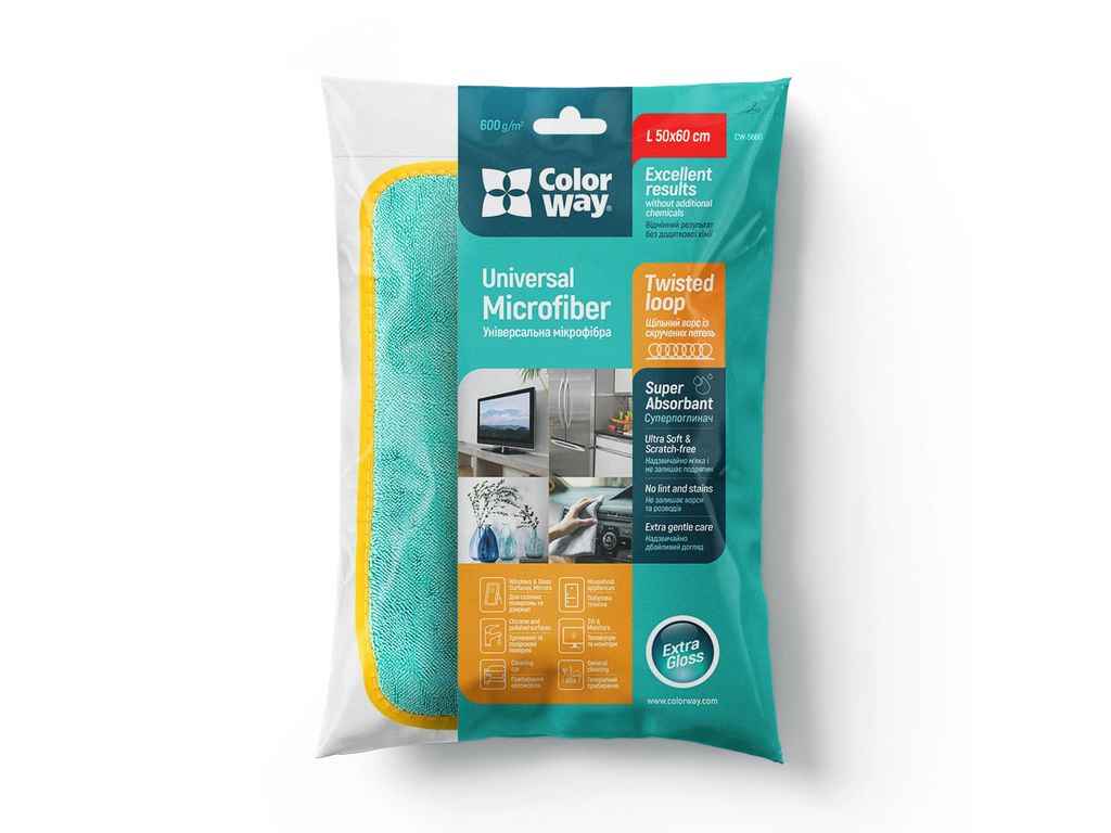 Мікрофібра для універсального застосування 600gsm 50х60см ТМСolorWay Мікрофібра для універсального застосування 600gsm 50х60см ТМСolorWay