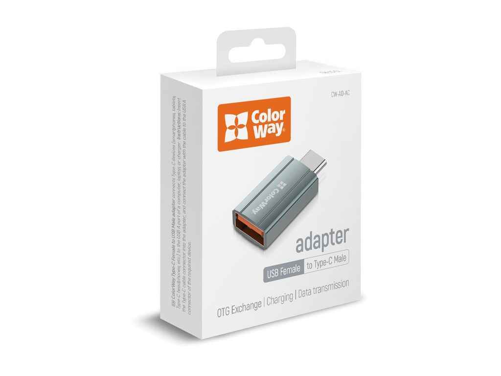 Перехідник USB-A - Type-C Адаптер ТМСolorWay Перехідник USB-A - Type-C Адаптер ТМСolorWay