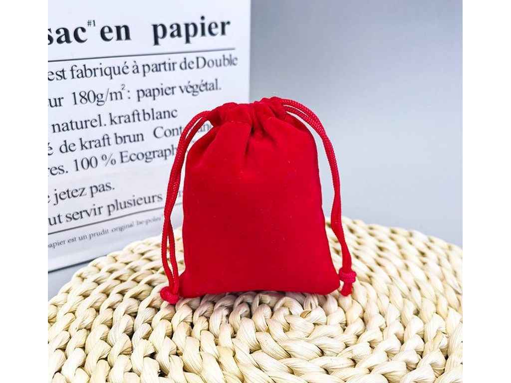 Мішечок подарунковий велюр 6,5*8,5см 10шт/уп Червоний №8 арт.СП-863 ТМКИТАЙ Мішечок подарунковий велюр 6,5*8,5см 10шт/уп Червоний №8 арт.СП-863 ТМКИТАЙ