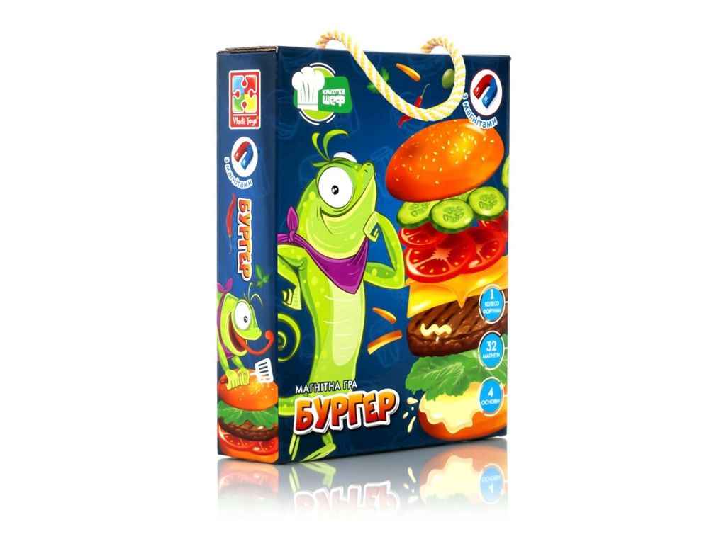 Гра магнітна Бургер VT2310-06 ТМVLADI TOYS Гра магнітна Бургер VT2310-06 ТМVLADI TOYS