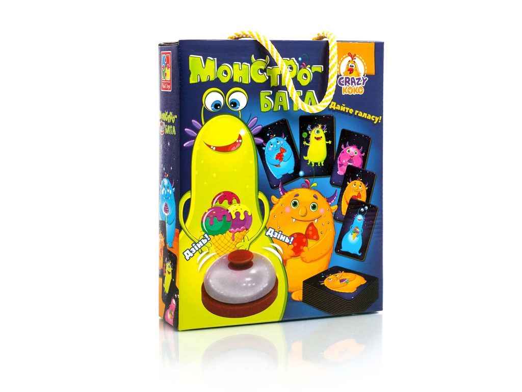 Гра настільна Монстро-батл зі дзвоником VT8010-04 ТМVLADI TOYS Гра настільна Монстро-батл зі дзвоником VT8010-04 ТМVLADI TOYS